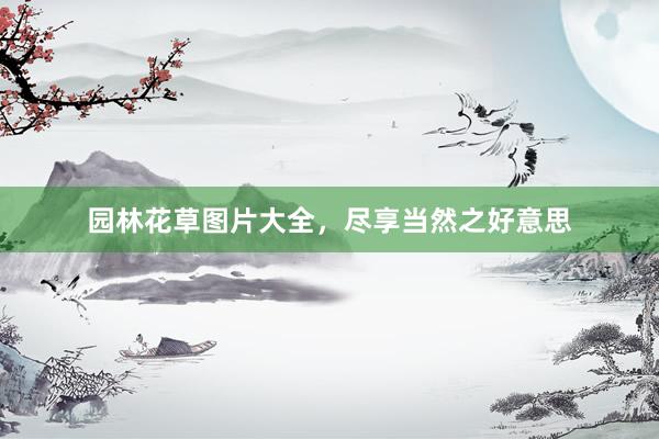 园林花草图片大全，尽享当然之好意思